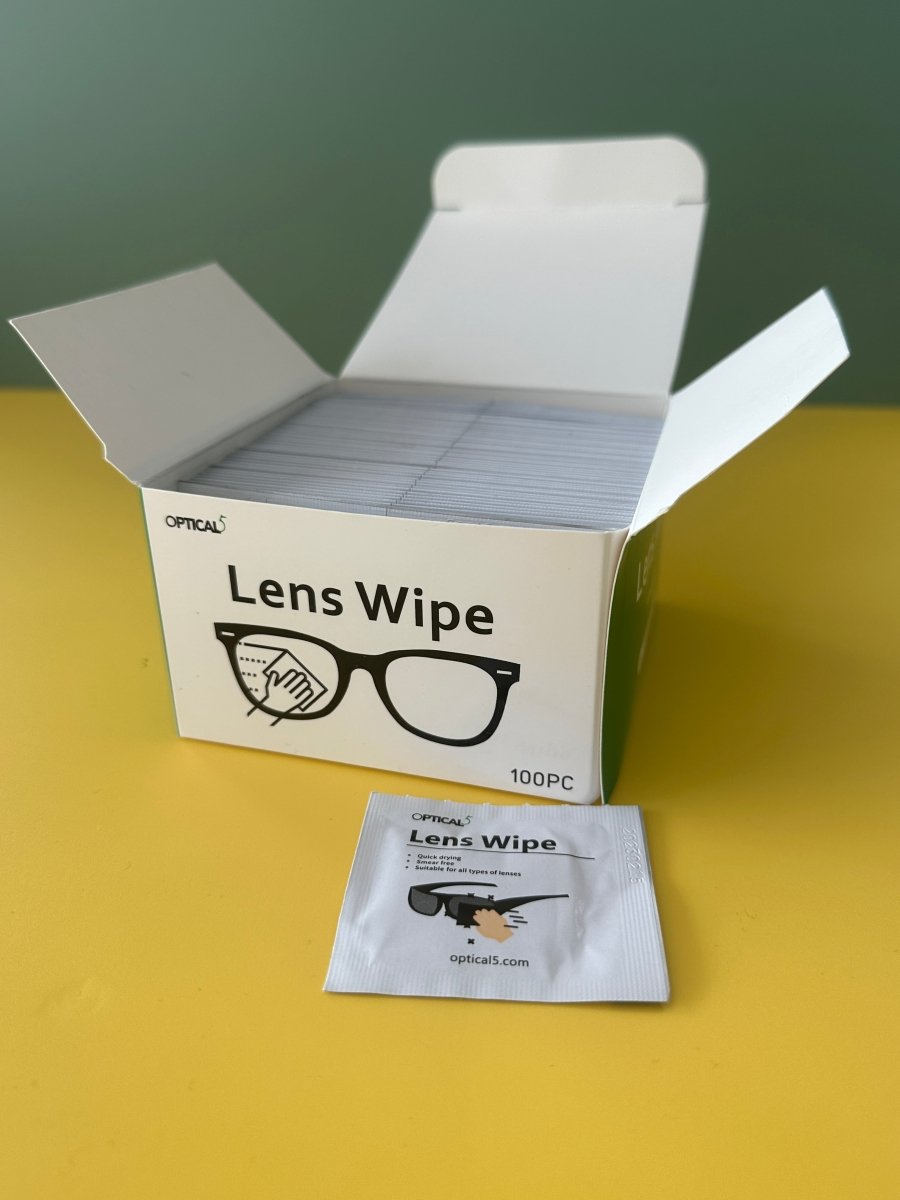 Pre-moistened lens wipes - OPTICAL 5Lens wipes